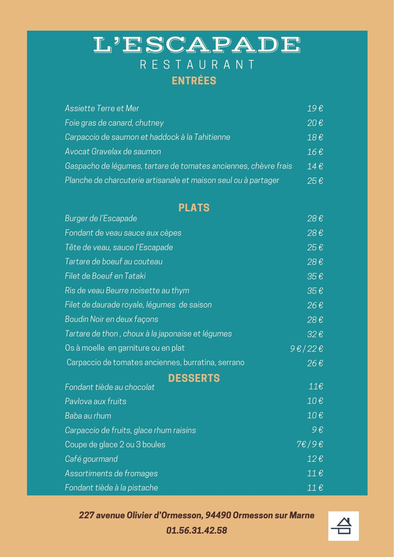 Menu et carte