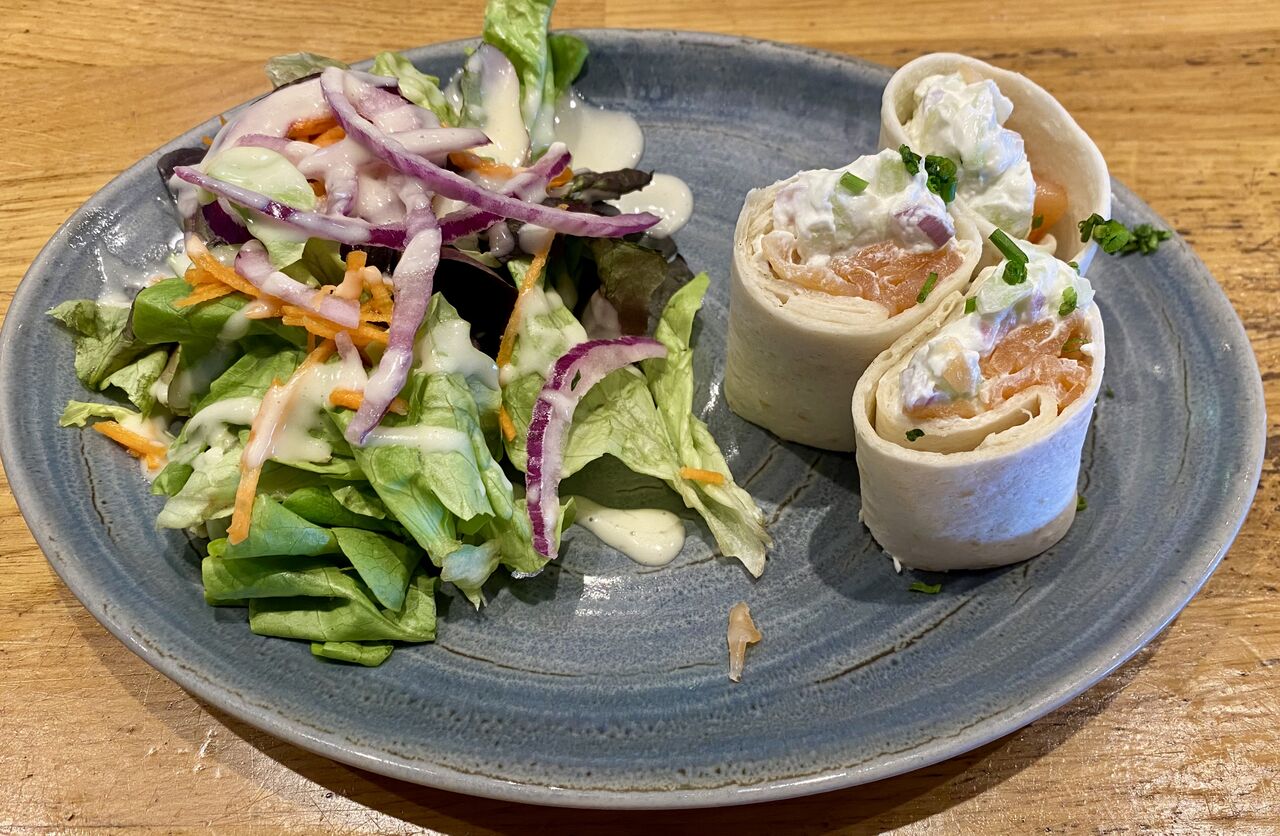 Wrap de saumon et concombre