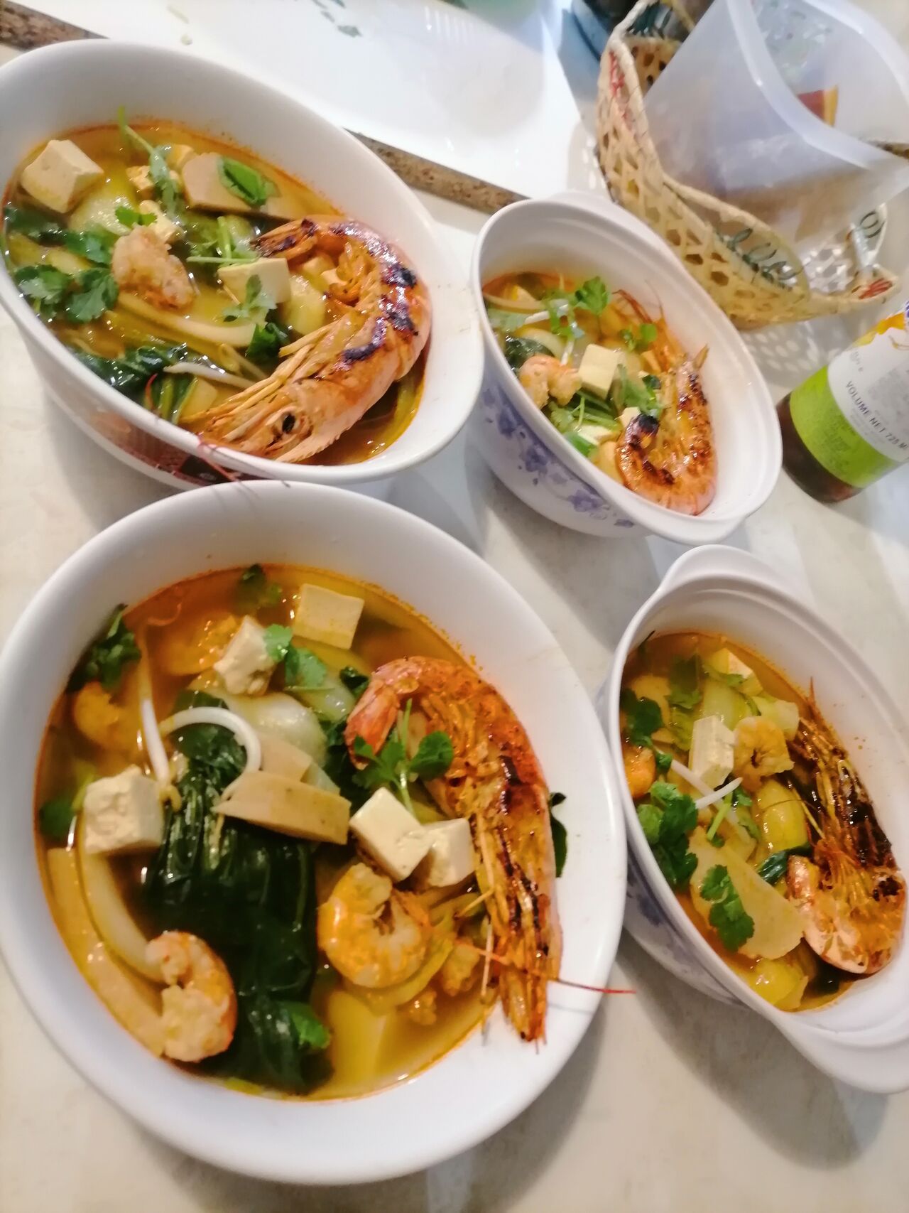 soupe de choux pad choy et gambas 