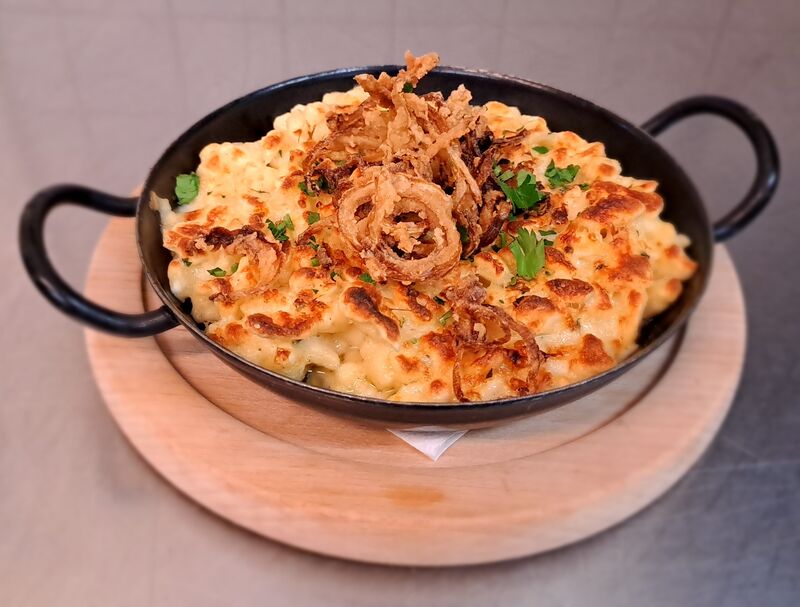 Käsespätzle mit Röstzwiebel