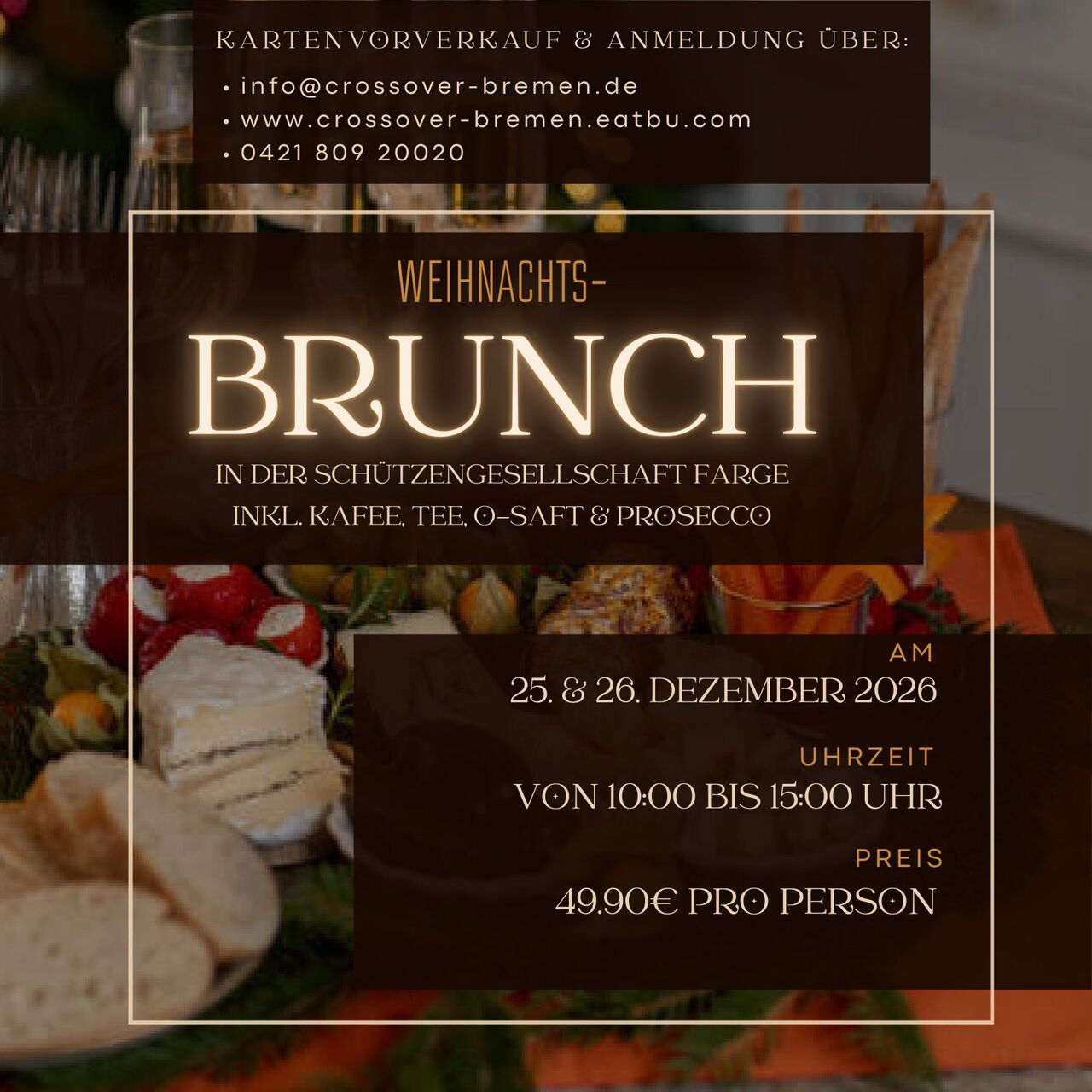 25.12.2026 & 26.12.2026 Weihnachtsbrunch in der Farger Schützenhalle