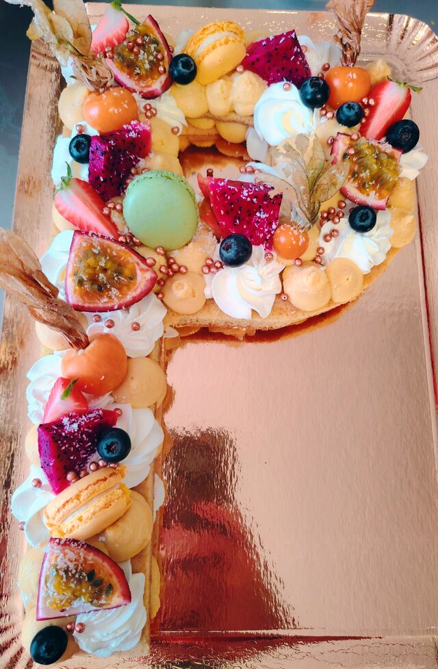 Number cake fruits exotiques 