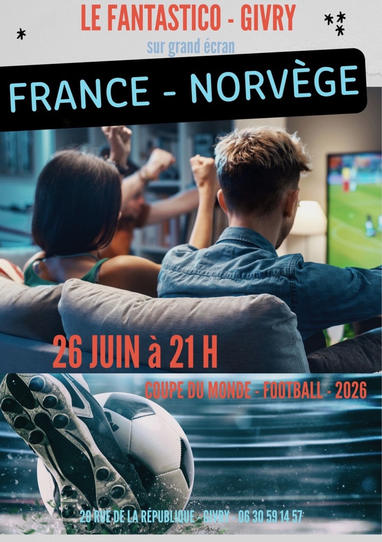 Coupe du Monde de Football - 26 juin à 21 h