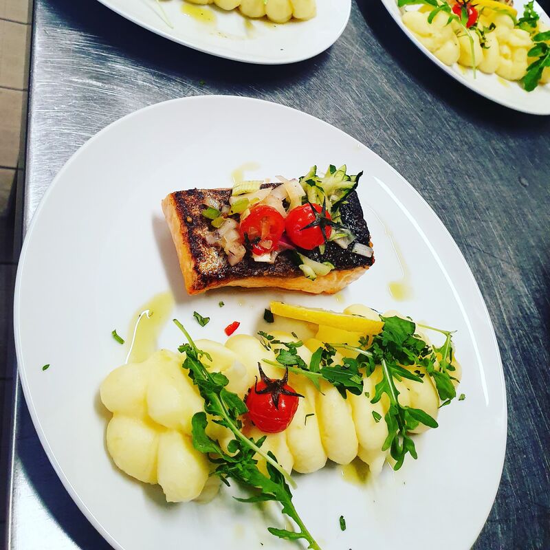 pavé de saumon avec sa purée maison