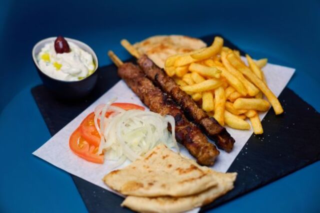 Souvlaki Teller vom Schwein 