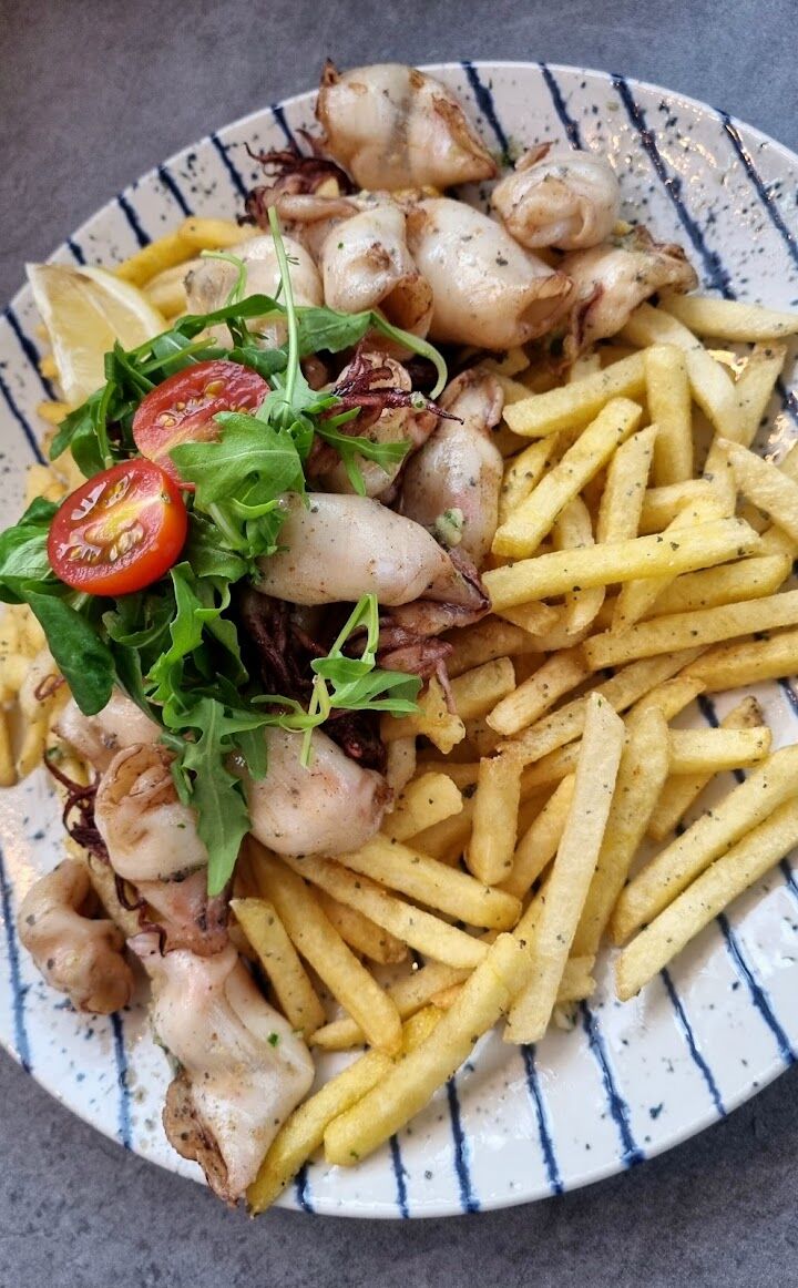 Calamares asado con ajo