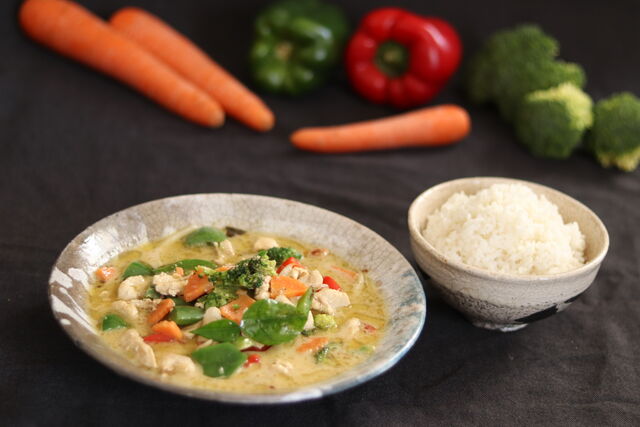 Coco curry vert au poulet