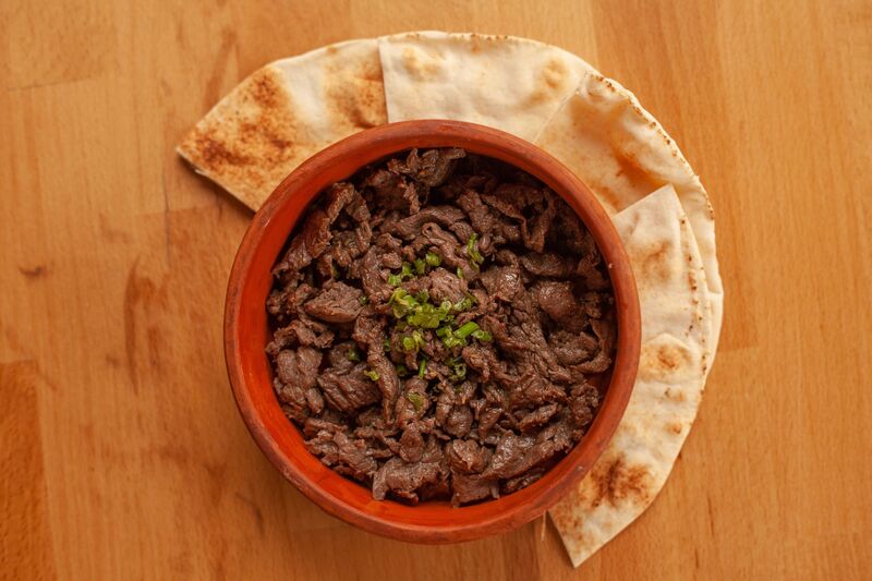 Shawarma de boeuf : émincés de viande de boeuf mariné fait maison