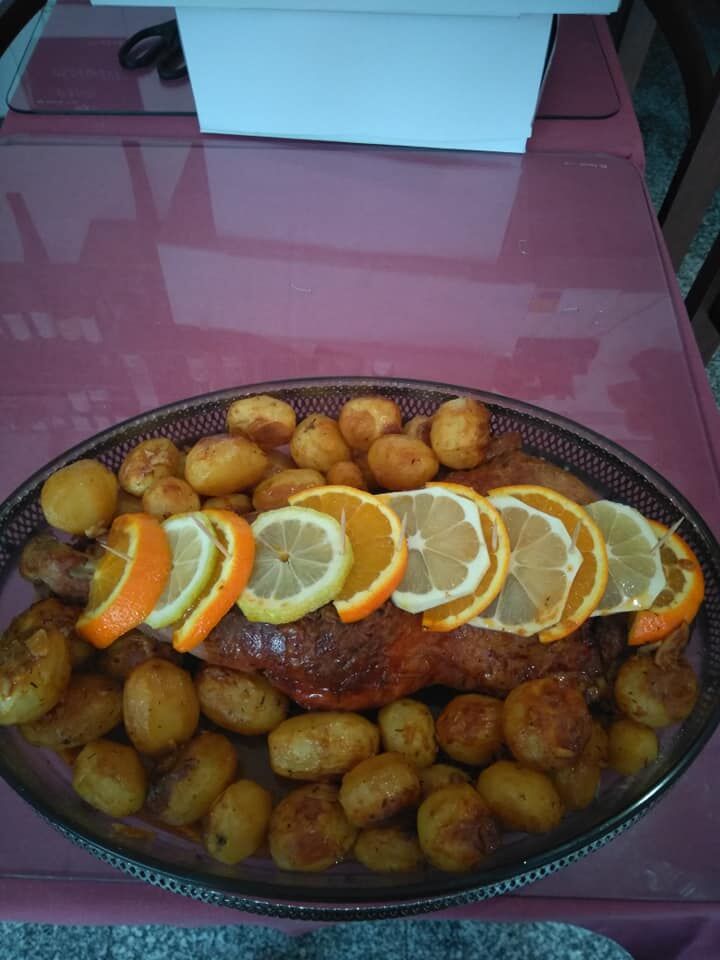 perna de peru assada