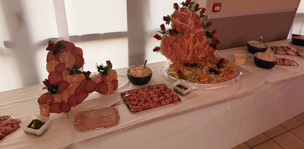 Buffet sur présentoir