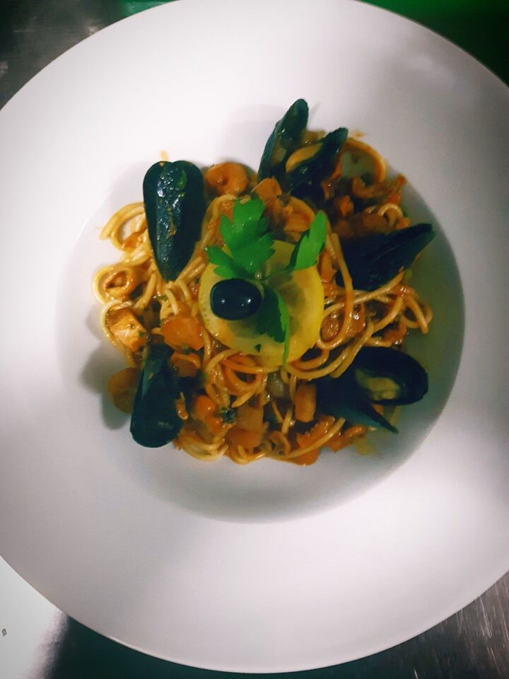 Pasta with seafood is just a tradition - come to Malo misto Marina to try it out!