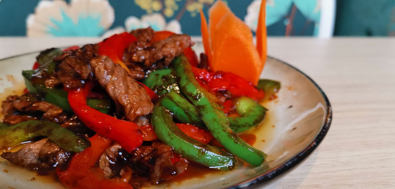 Boeuf sauté aux poivrons du restaurant chinois Le Ginkgo à Vichy