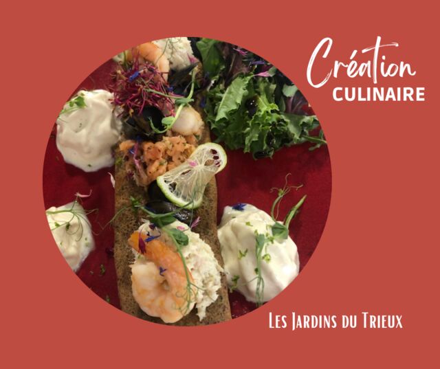 Restaurant Les Jardins du Trieux : Galette aux Fruits de Mer revisitée
