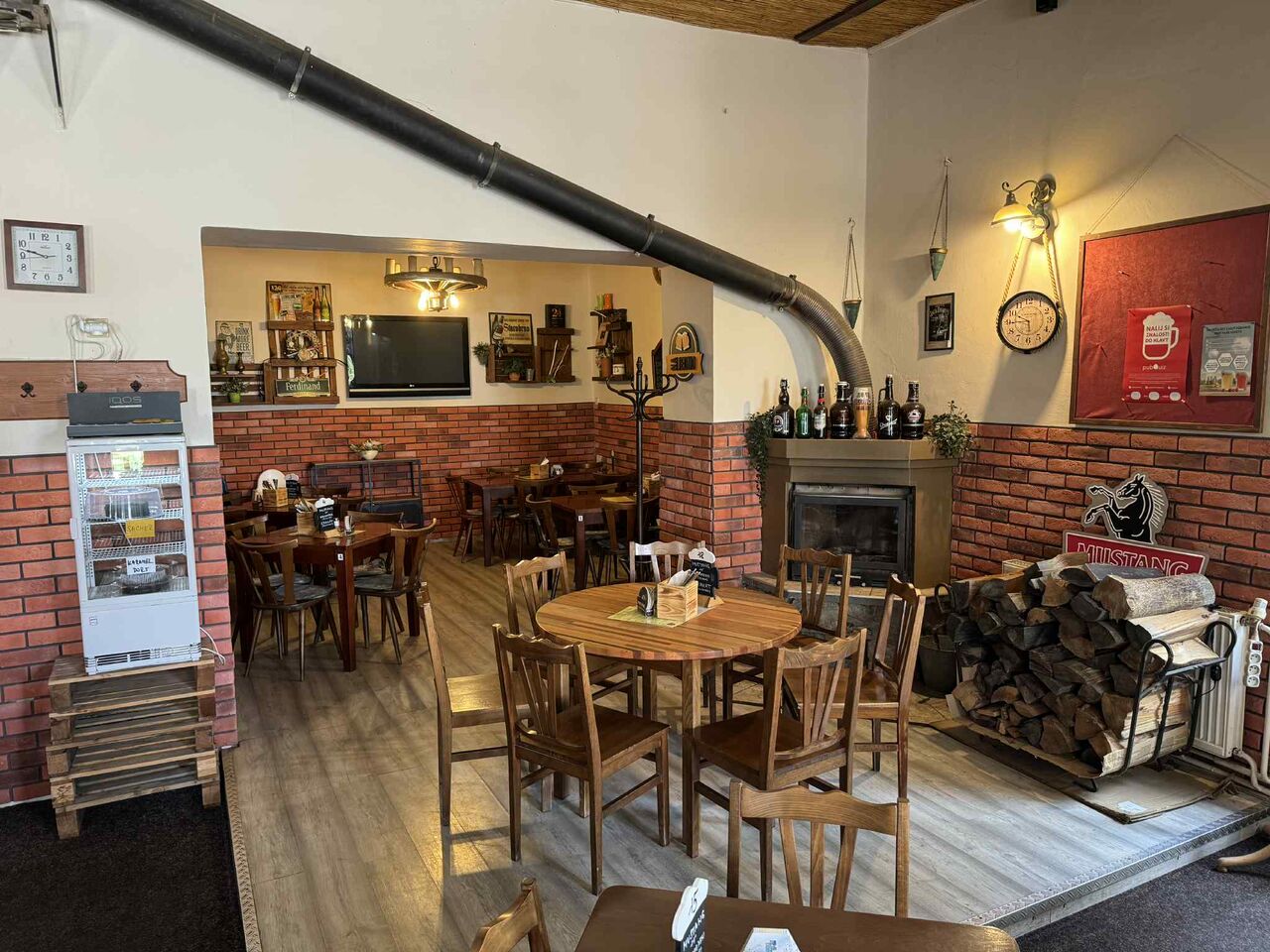 Zadní část restaurace