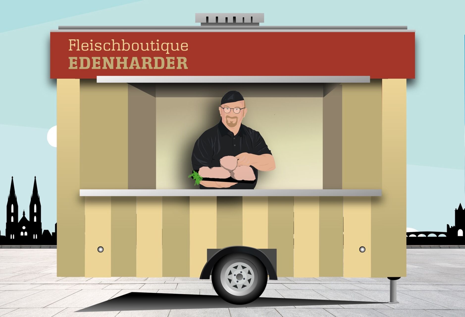 Marktstand vom Neupfarrplatz wegen Weihnachtsmarkt am Kassiansplatz