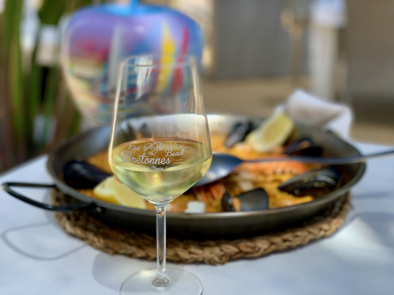 Paella con mariscos