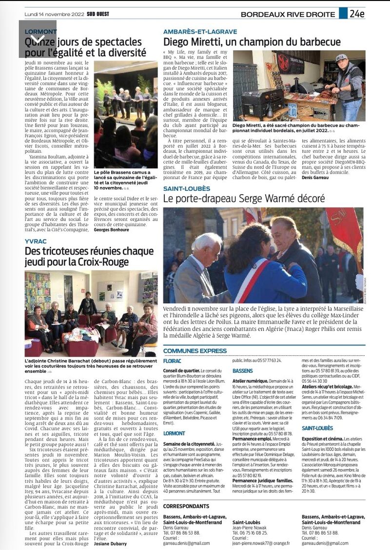 Sud Ouest Gironde 14/11/2022