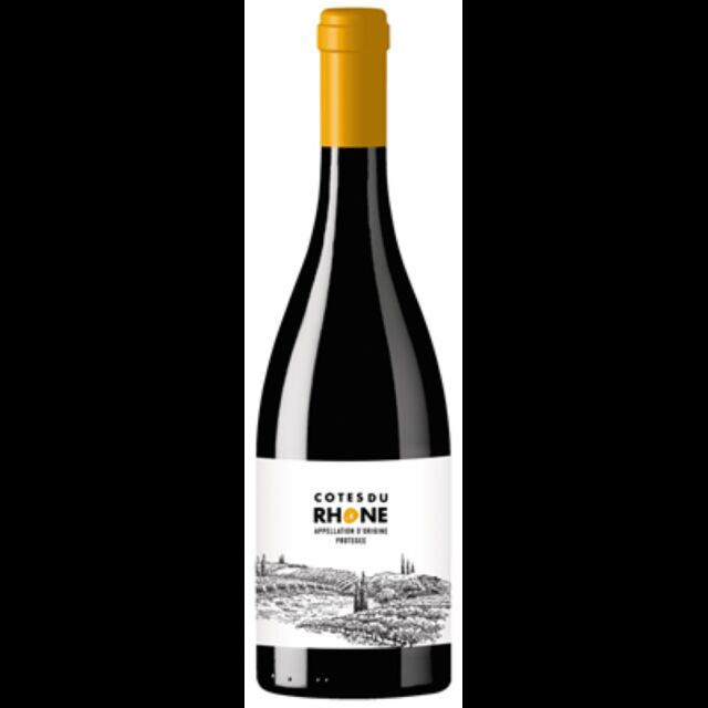 Côtes-du-Rhône rouge Les caves du Mistral 2€69 75 cl
Robe rouge rubis, nez sur la framboise et la prune. Bouche équilibrée,
