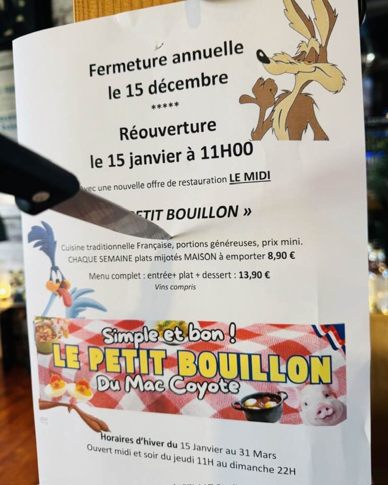 Fermeture annuelle !