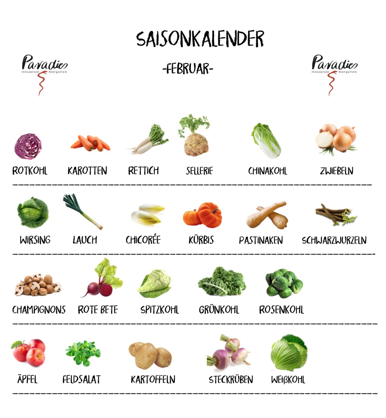 Saisonkalender Februar