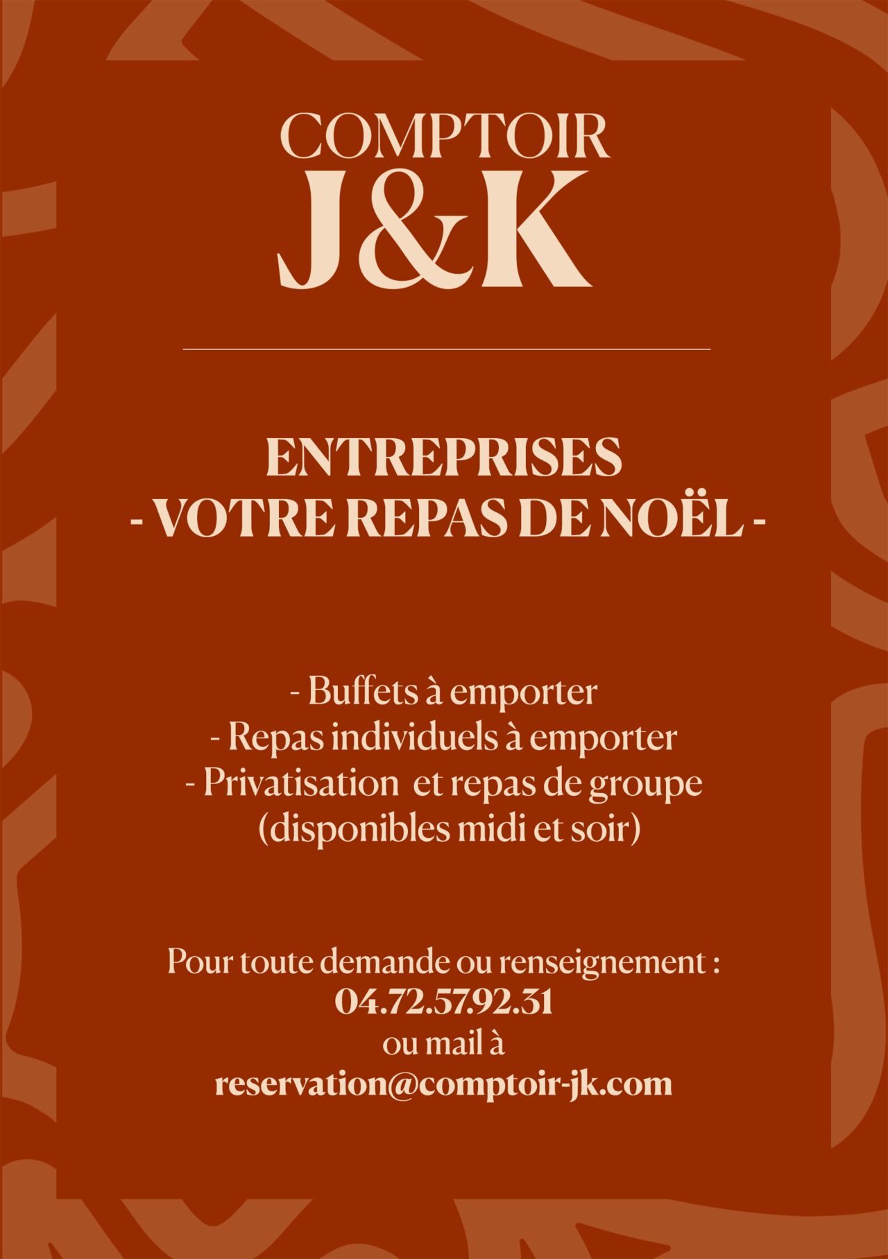 VOS REPAS DE FIN D'ANNÉE