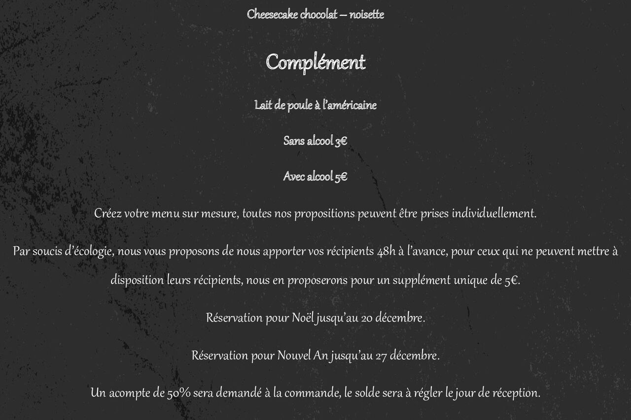 Menu de Noël et nouvel an 2e partie