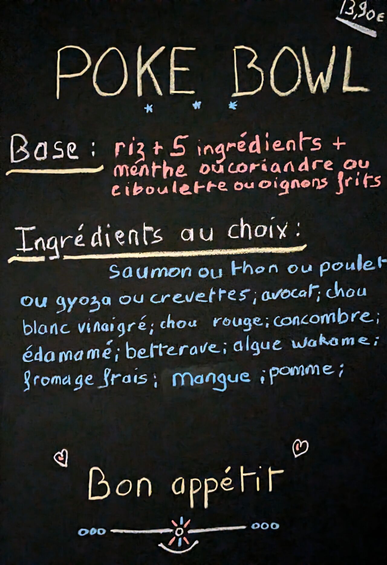 INGREDIENTS POKE BOWL