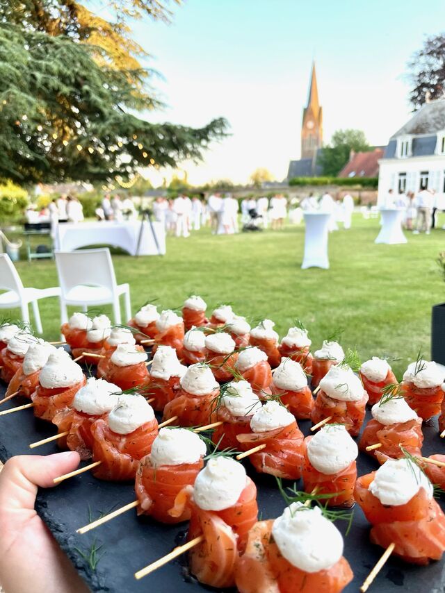 Bonbon de gravlax chantilly citron vert