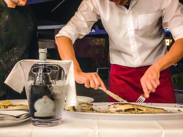 Wir filetieren am Tisch