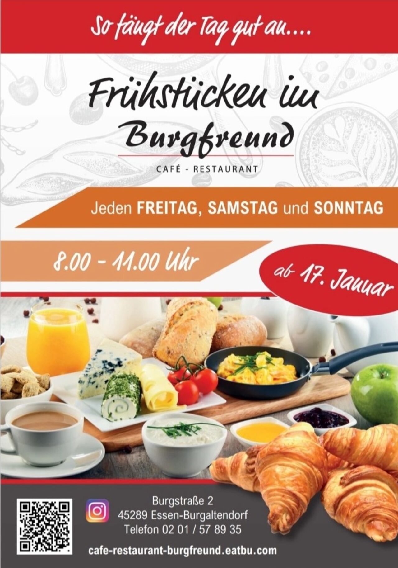 Frühstücken im Burgfreund!