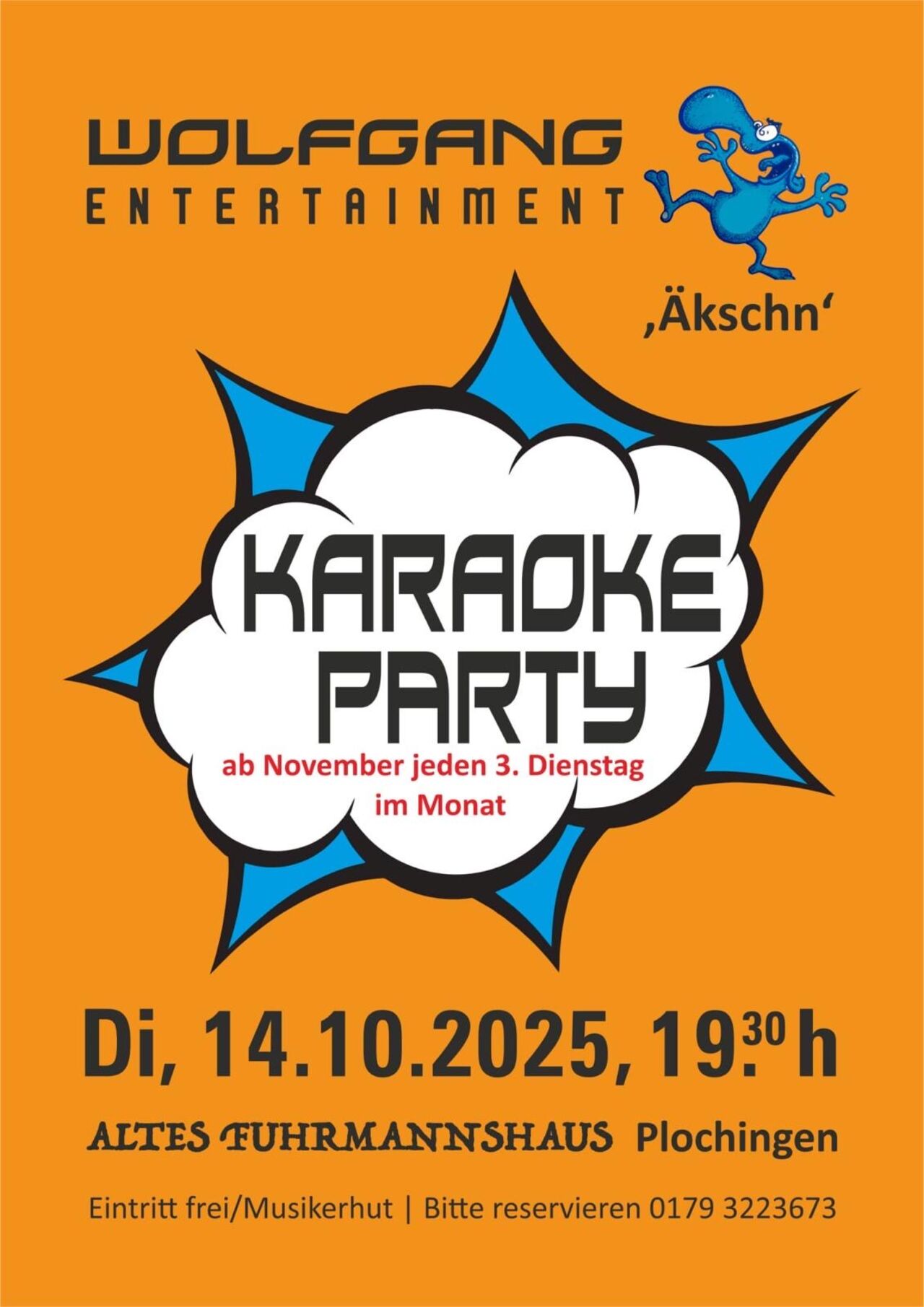 "Karaoke Party" am 14.10.25, ab 19:30 Uhr