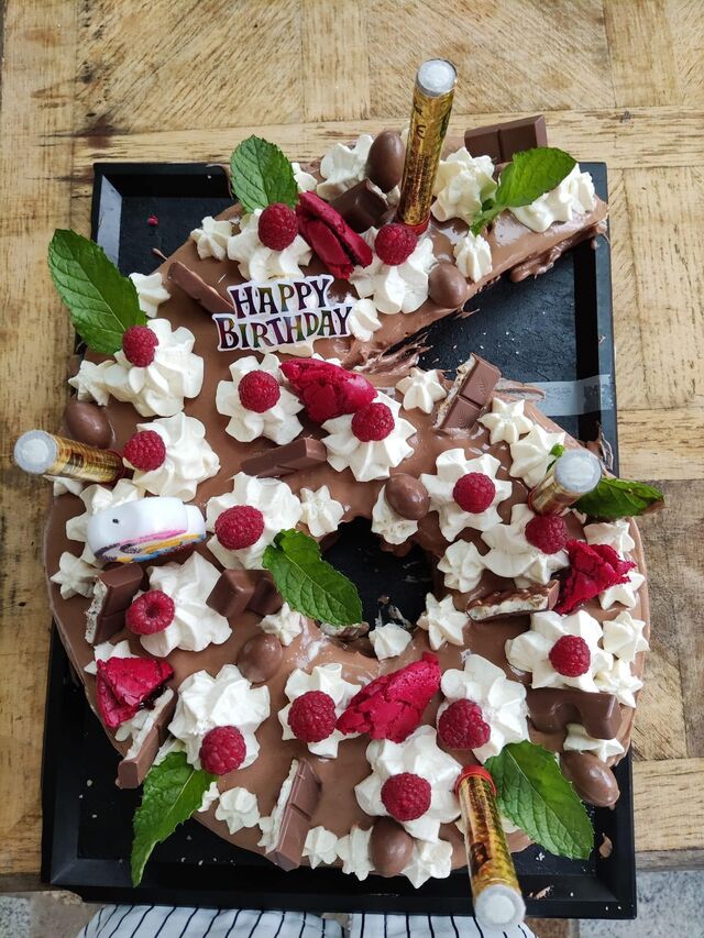 Number cake, Trois chocolats 