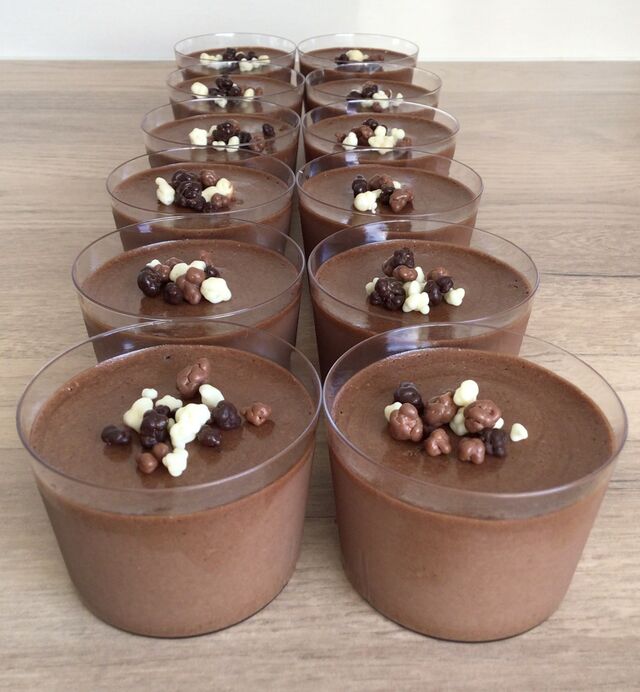 Verrines mousse au chocolat noir signature 