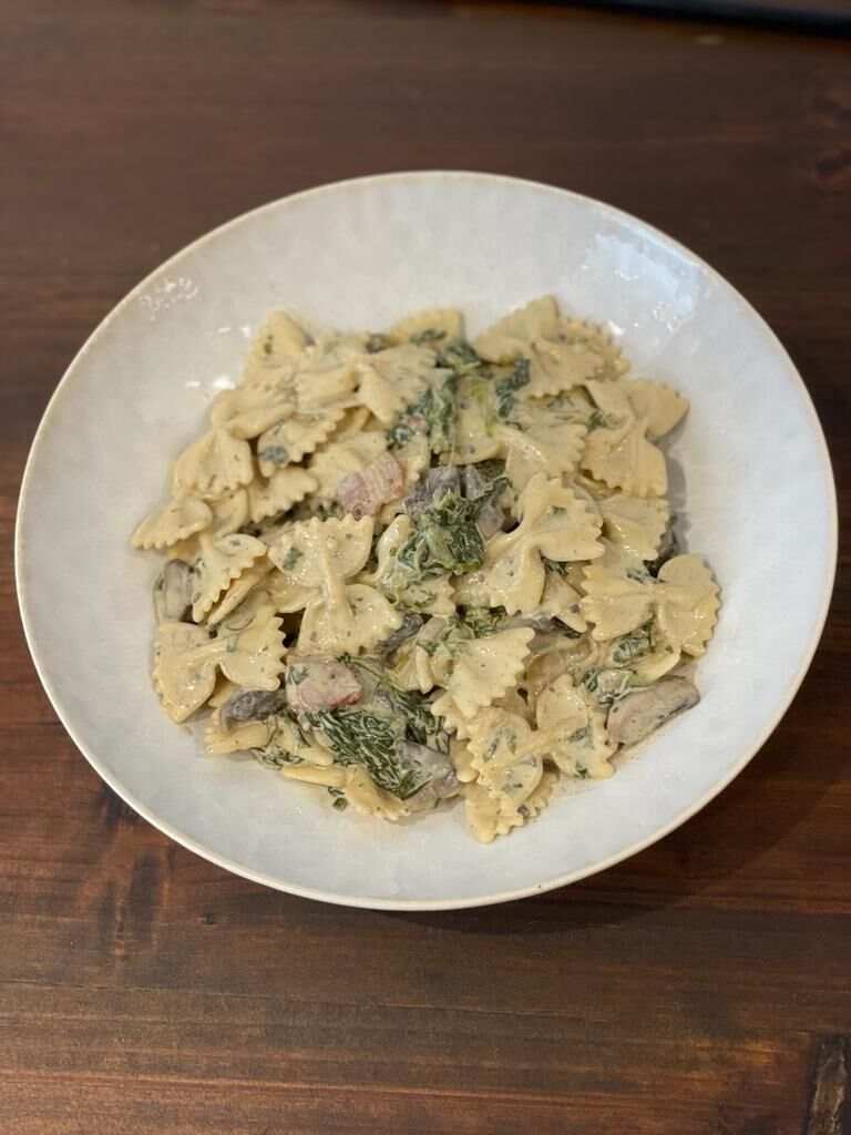 Farfalles sauce forestière 