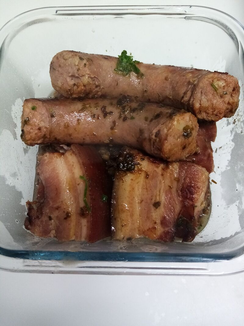 plat à emporter: potée de saucisse lentilles au lard