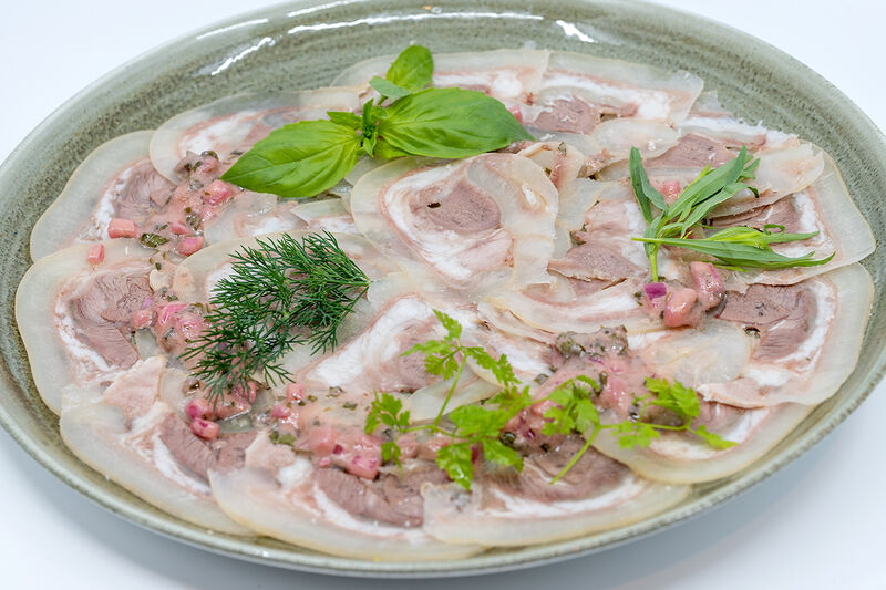 carpaccio de tète de veau