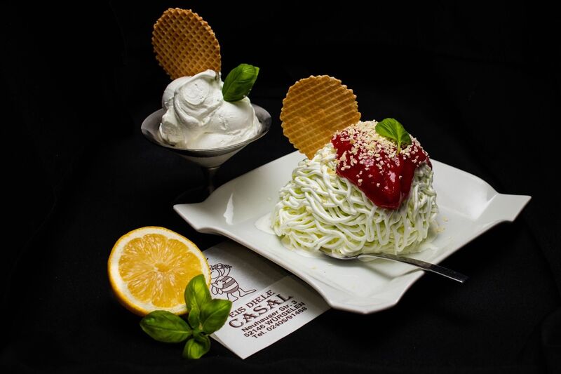 Zitrone Basilikum Eis