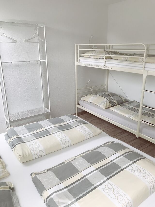 Schlafzimmer mit Etagenbett Apartment 1
