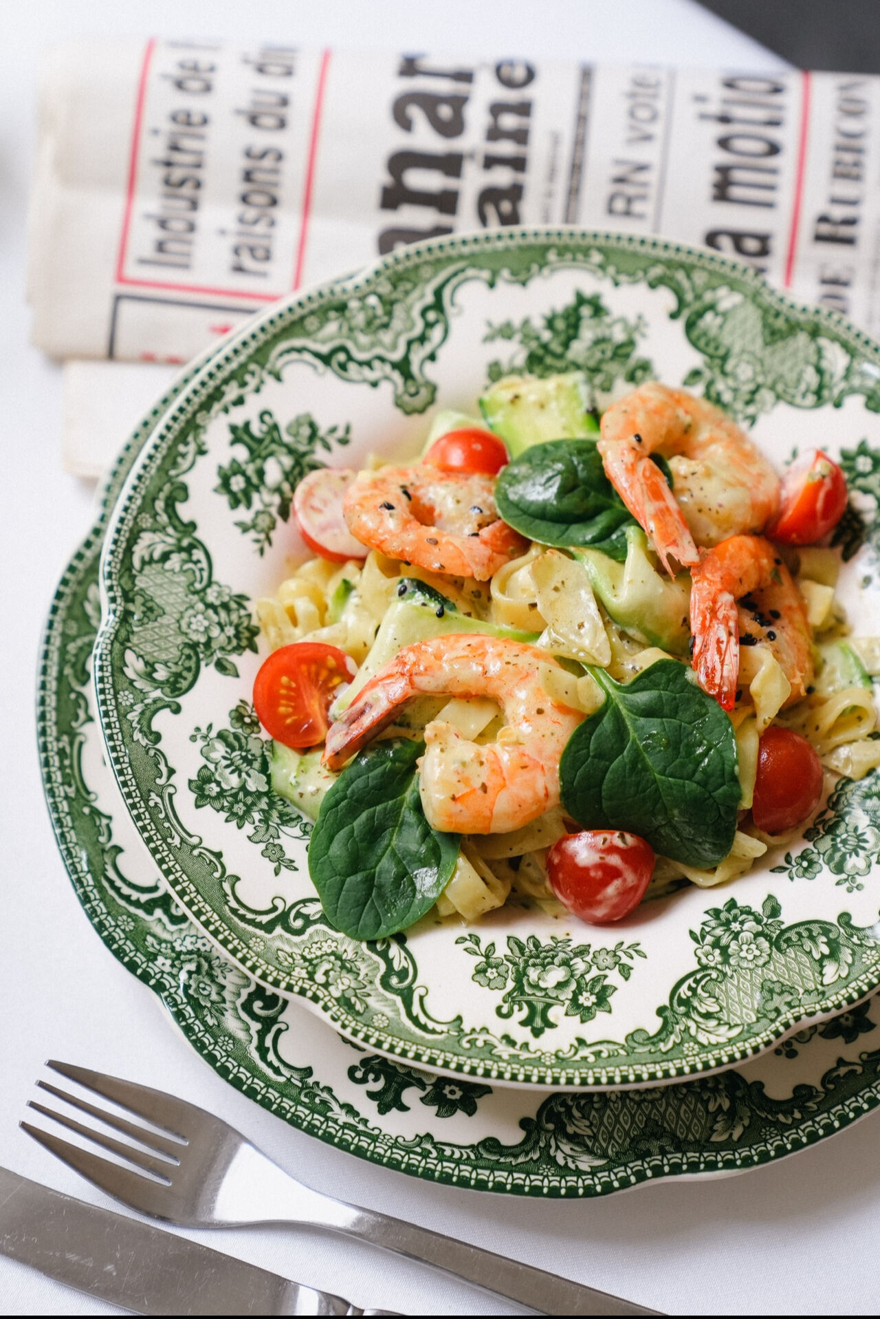 Makaron z krewetkami 