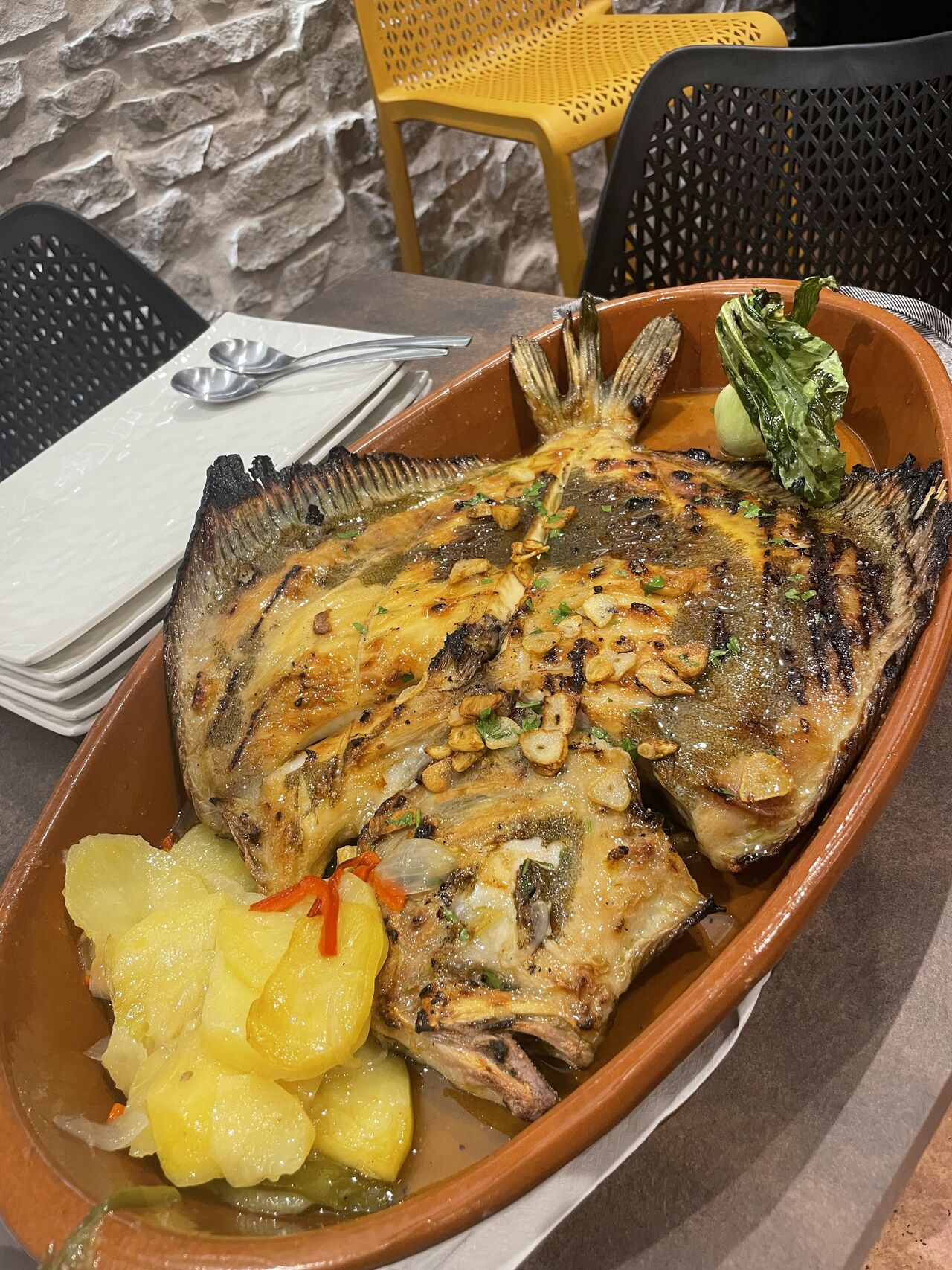 Rodaballo a la parrilla 