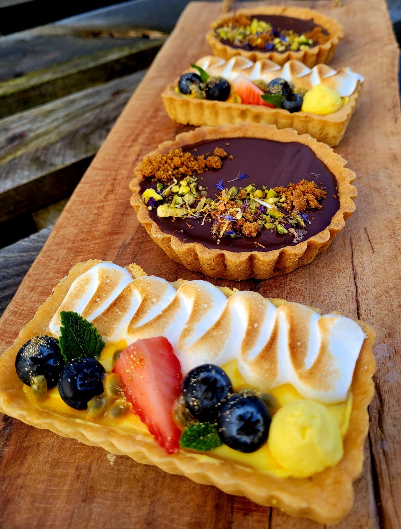 Tartaletky s lemon curd a tartaletky s čokoládou a slaným karamelem