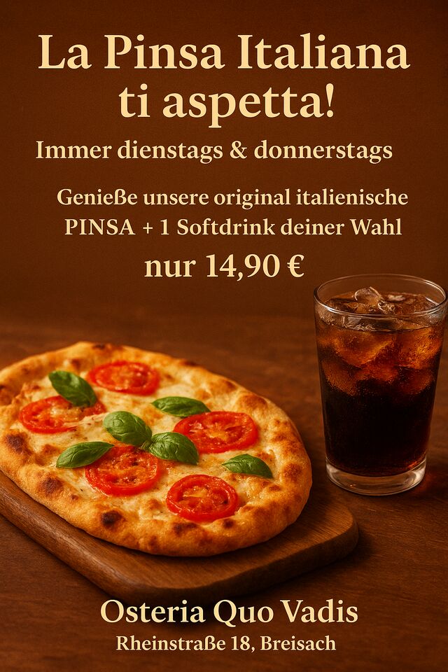 La Pinsa Italiana ti aspetta in Quo Vadis 
