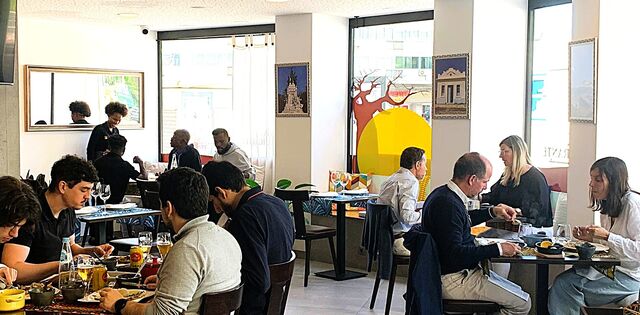 os almoços durante a semana