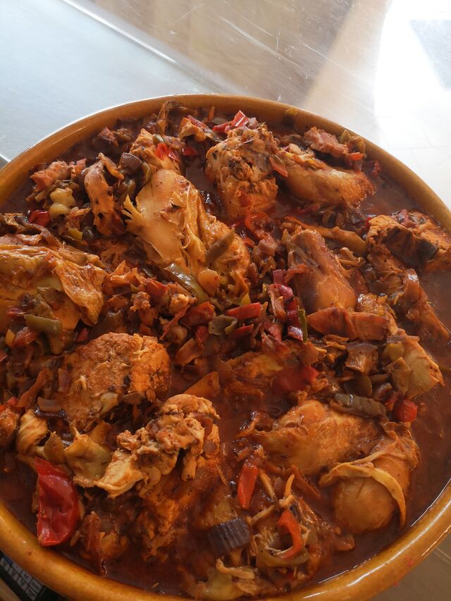 Aujourd'hui poulet à la catalane 