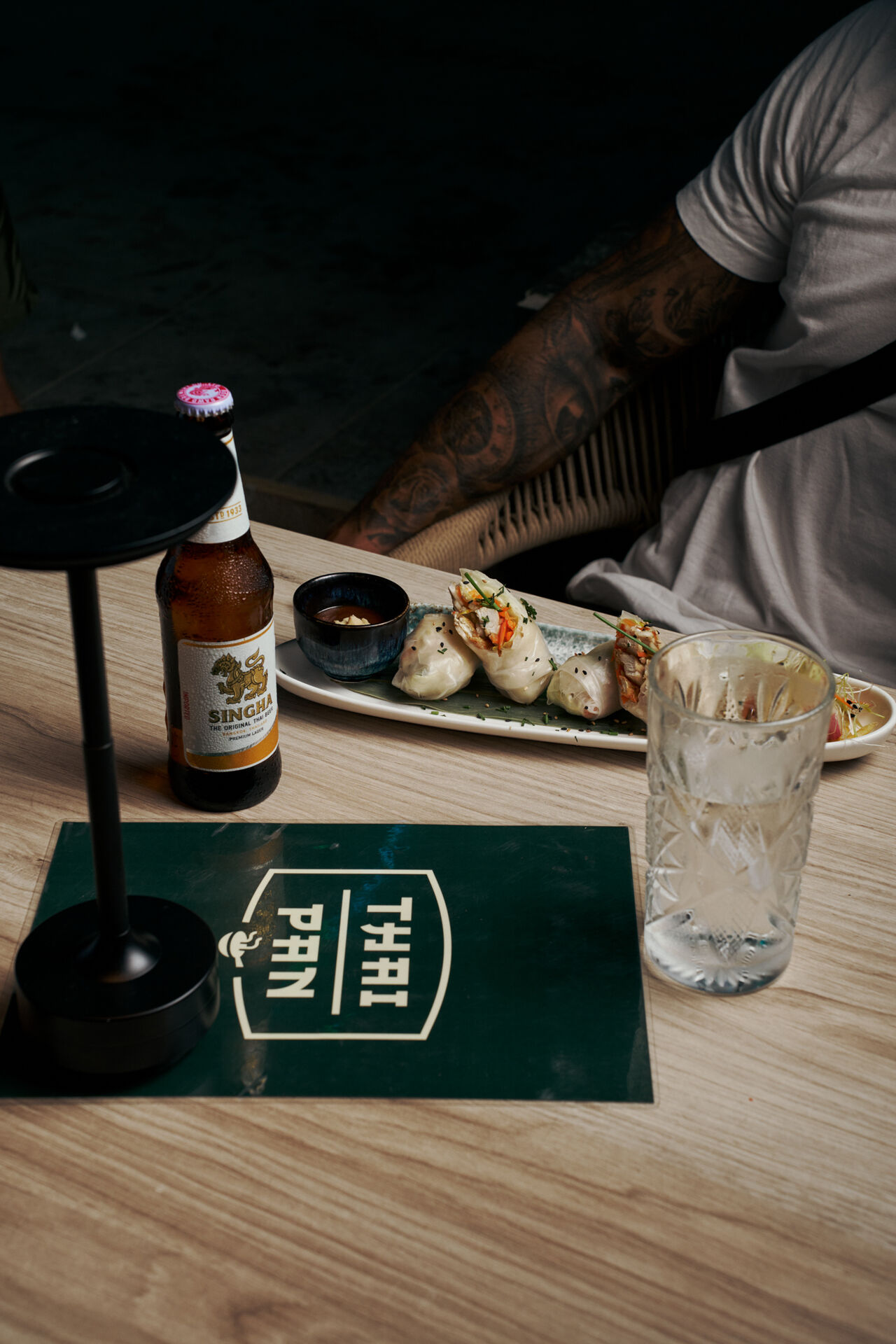 Summer rolls & Singha