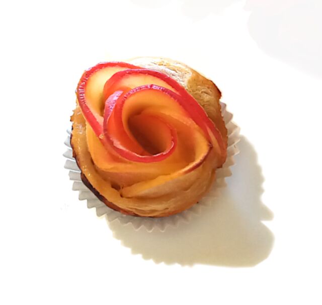 Rose feuilletée aux pommes bio.