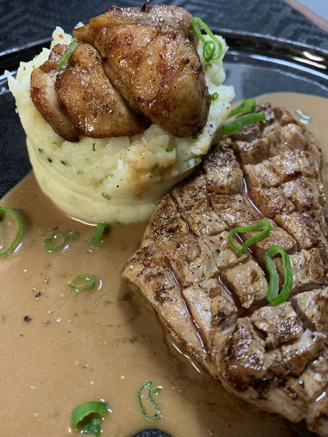 Le Duo de Veau Bavette et Ris, Embeurré de Pomme de Terre
