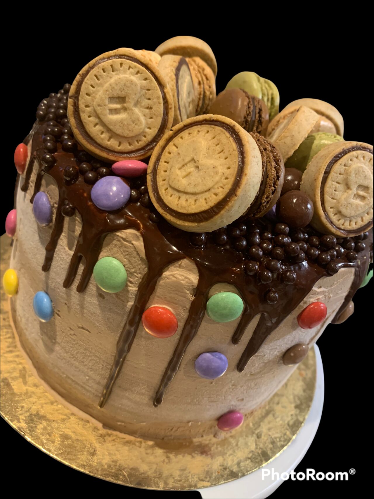 Layer cake aux deux chocolats noir et lait 