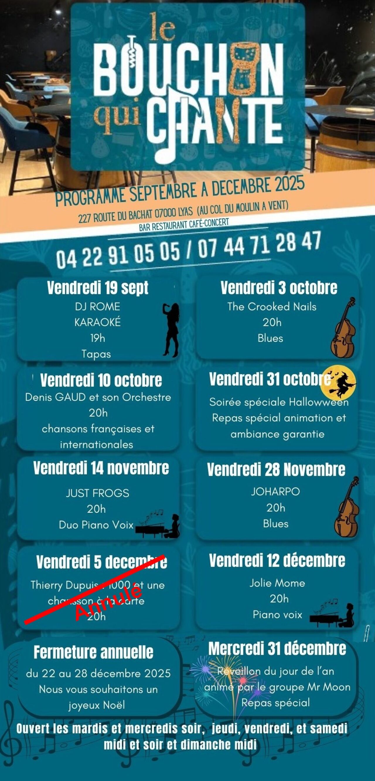 programmation septembre a decembre