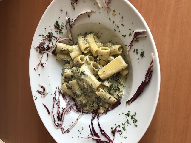 Rigatoni spinaci e gorgonzola